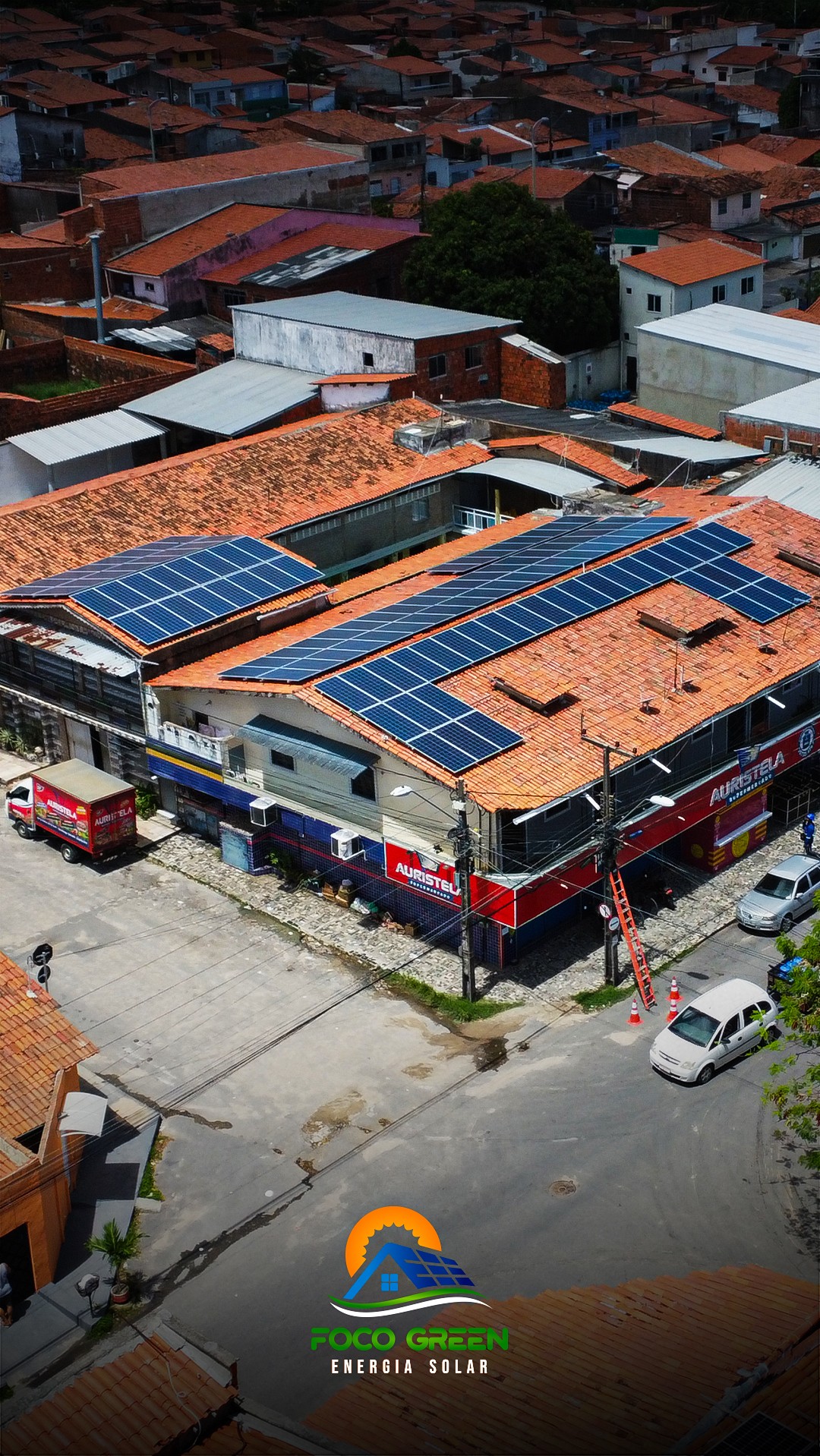 Projeto de energia solar executado pela Foco Green