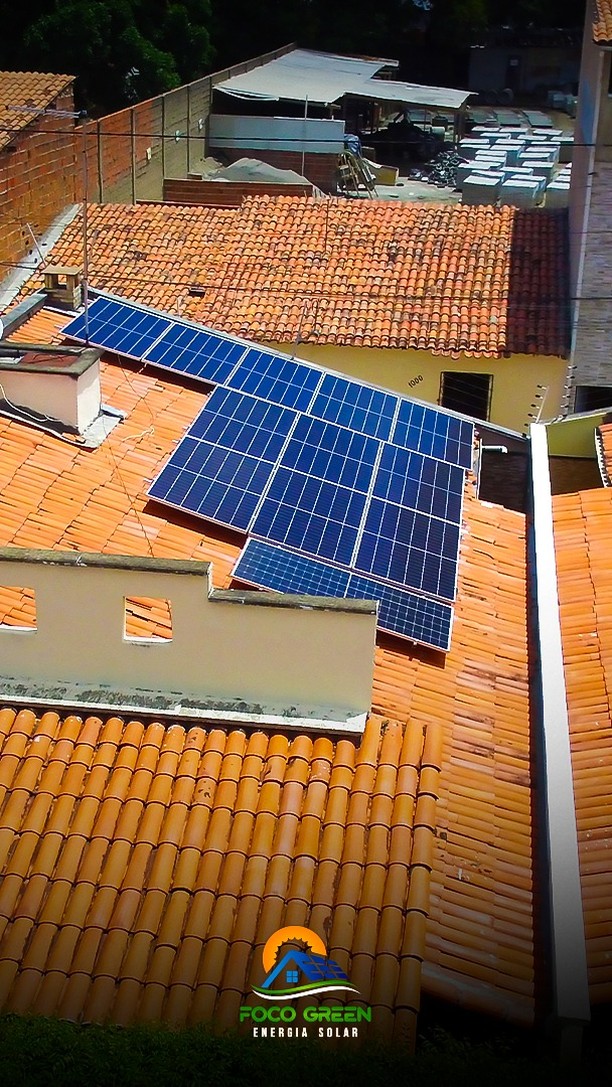 Estrutura de energia solar instalada